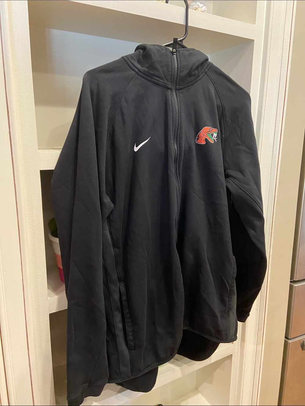 Nike Black Full-Zip Hoodie Therma-fit Jacket FAMU Rattlers Florida A&M HBCU